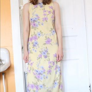Vintage Floral Maxi Dress